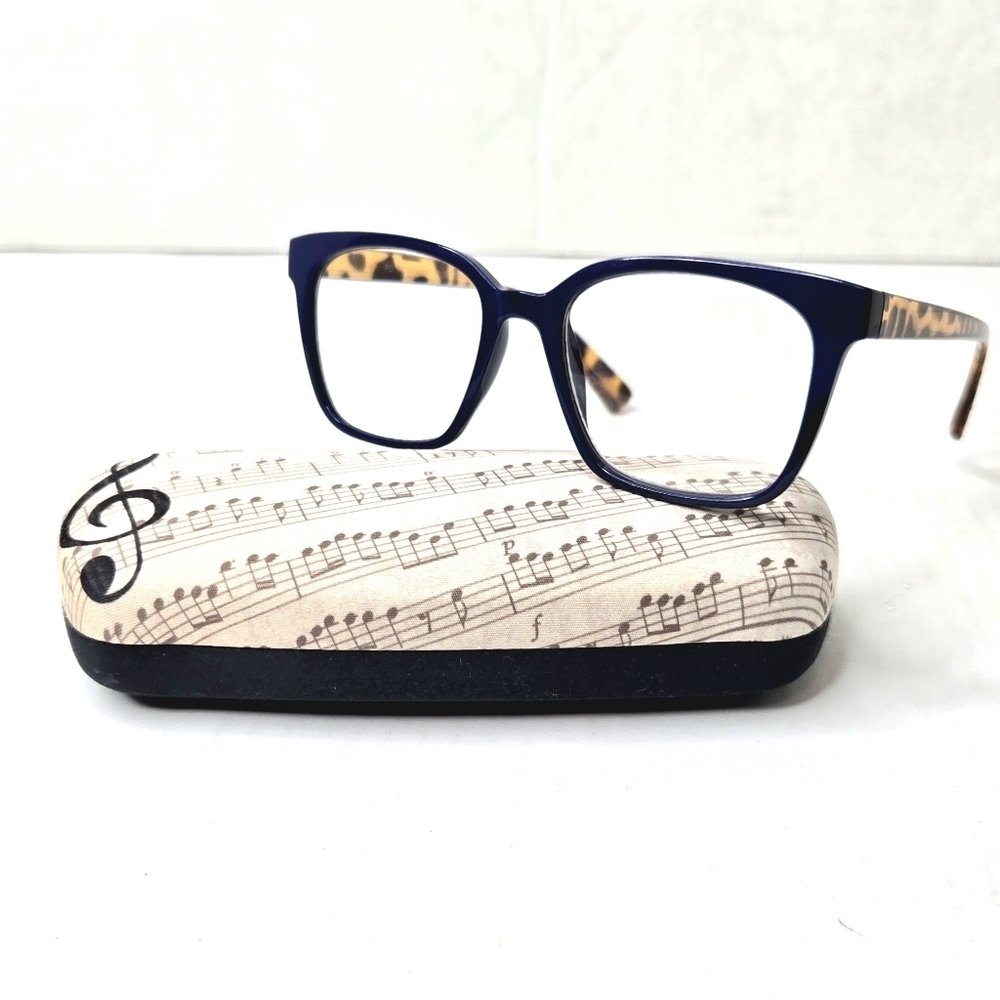 Eyeglass Case, Music Themed. Hard Shell.